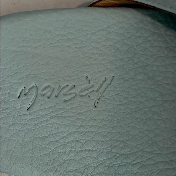 Marsell Spatola Sea Foam Green Grained Leather Sz 37 (6.5/7) Crisscross Sandals - Picture 5 of 9